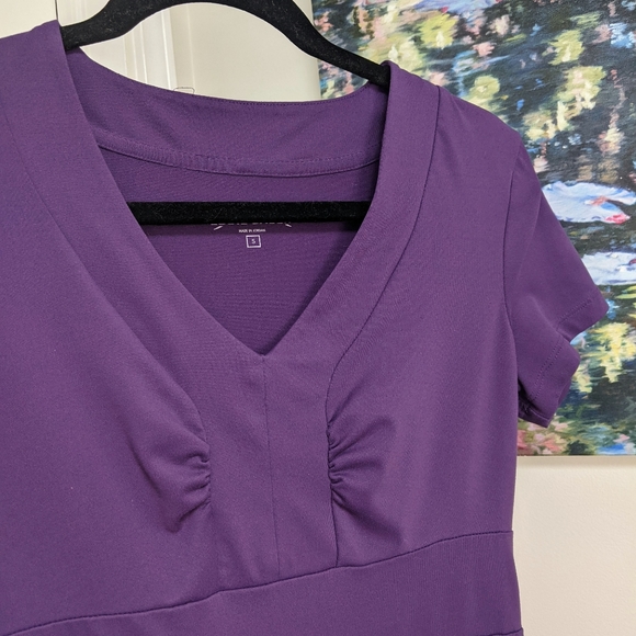 EDDIE BAUER Travex Deep Purple/ Eggplant/Plum Color Dress - Picture 8 of 11